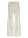 Gimaguas Oahu Silk Pant Elastic Waistband In White