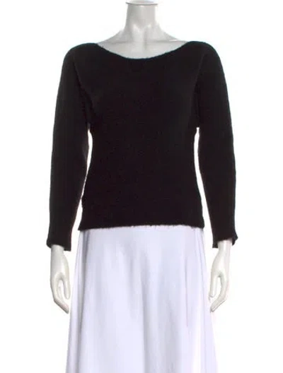 Pre-owned Gimaguas Off-the-shoulder Sweater In Black