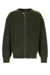 Gimaguas Olive Green Wool And Acrylic Guido Cardigan In Green