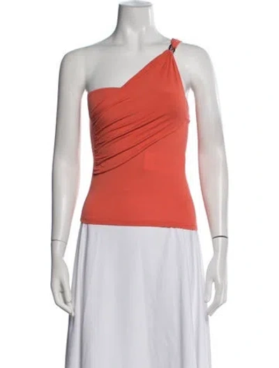 Pre-owned Gimaguas One-shoulder Sleeveless Top In Orange