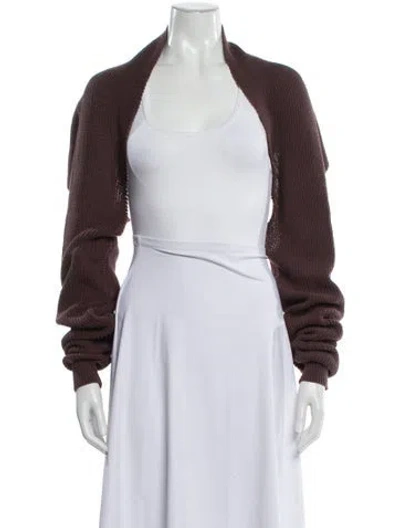 Pre-owned Gimaguas Open Front Sweater In Brown