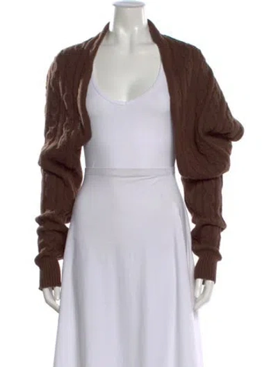 Pre-owned Gimaguas Open Front Sweater In Brown