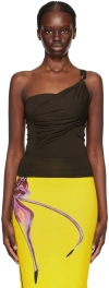 Gimaguas Orange Julia Tank Top In Black