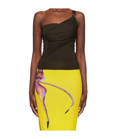 Gimaguas Orange Julia Tank Top In Brown