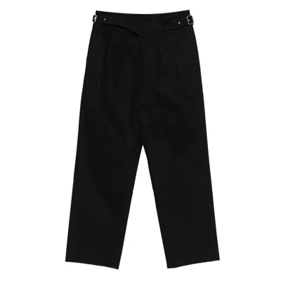 Gimaguas Belted Pleated Trousers In Black