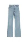 Gimaguas Wide-leg Jeans With Belt Loops And Pockets In Blue