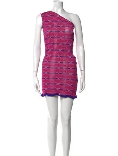Pre-owned Gimaguas Patterned Mini Dress In Multi