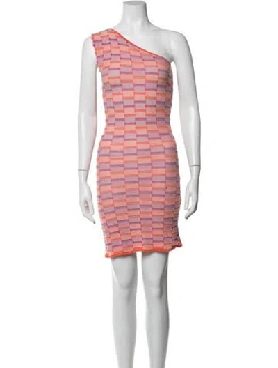 Pre-owned Gimaguas Patterned Mini Dress In Orange/purple