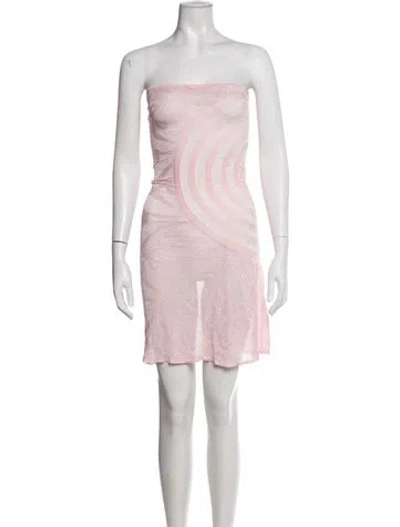 Pre-owned Gimaguas Patterned Mini Dress In Pink