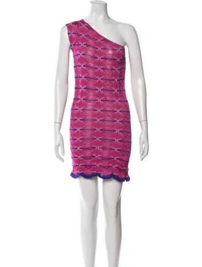 Pre-owned Gimaguas Patterned Mini Dress W/ Tags In Multi