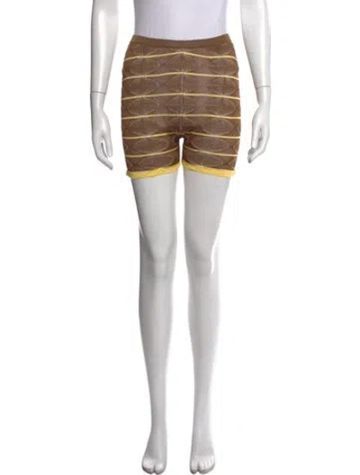 Pre-owned Gimaguas Patterned Mini Shorts In Brown