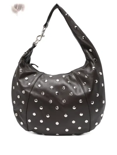 Gimaguas Paula Stud-embellished Shoulder Bag In Brown