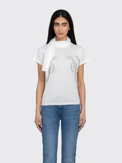 Gimaguas Phoebe Stud-embellished T-shirt In White