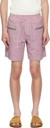 Gimaguas Embroidered Cotton Quique Bermuda Shorts In Pink