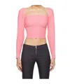 Gimaguas Marianne Mangas Ribbed-knit Jumper In Pink