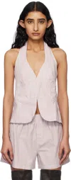 Gimaguas Pink Ring Dos Camisole In Pink/grey