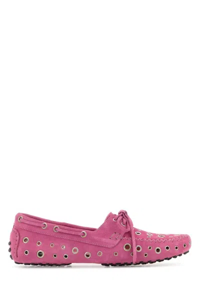 GIMAGUAS PINK SUEDE LOAFERS