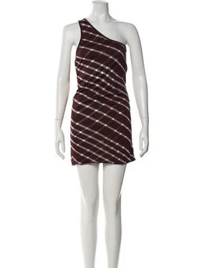 Pre-owned Gimaguas Plaid Print Mini Dress In Multi