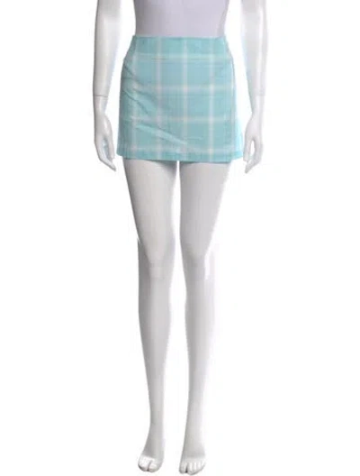 Pre-owned Gimaguas Plaid Print Mini Skirt W/ Tags In Orange