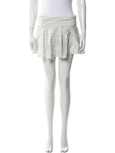 Pre-owned Gimaguas Pleated Accents Mini Skirt In Silver