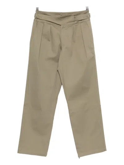 Gimaguas Pleated Belted Trousers In Green