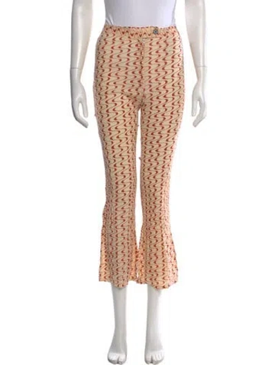 Pre-owned Gimaguas Printed Flared Pants In Neutral