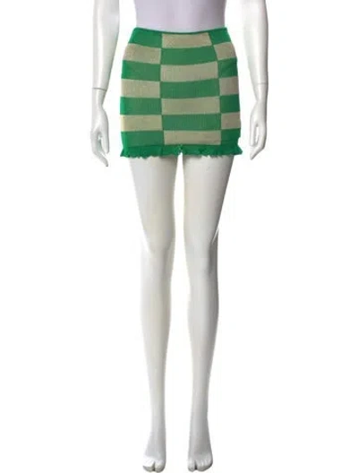 Pre-owned Gimaguas Printed Mini Skirt In Green