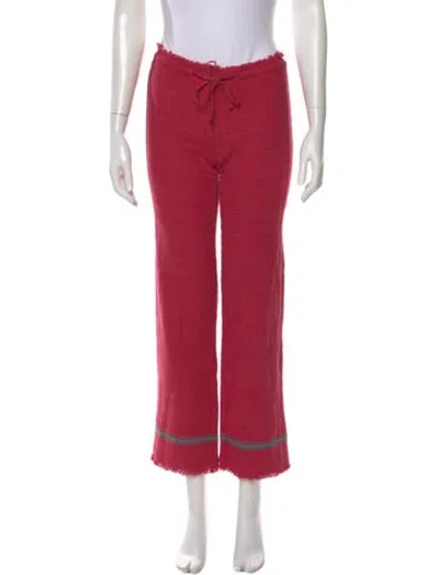 Pre-owned Gimaguas Printed Straight Leg Pants In Pink