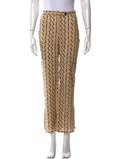 Pre-owned Gimaguas Printed Wide Leg Pants