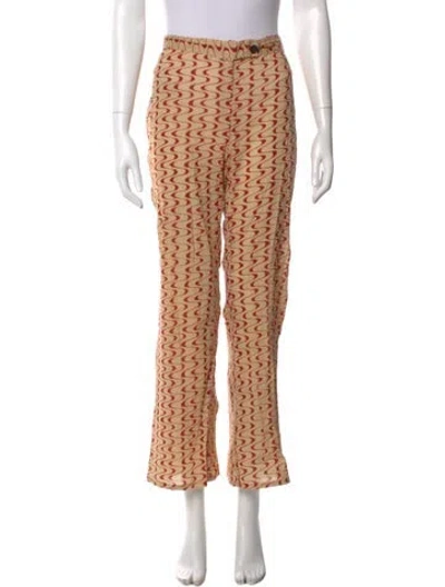 Pre-owned Gimaguas Printed Wide Leg Pants