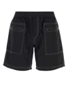 Gimaguas Black Cotton Quique Bermuda Shorts In Black