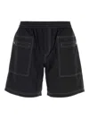 Gimaguas Black Cotton Quique Bermuda Shorts In Black
