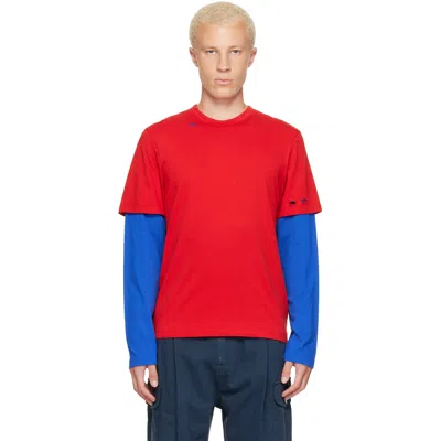 Gimaguas レッド＆ブルー Ricardo Tシャツ In Red