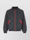 Gimaguas Ribbed Cuff Jacket Featuring Front Pockets In Blue