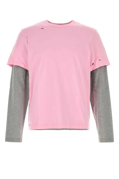 Gimaguas Ricardo Layered Distressed T-shirt In Pink