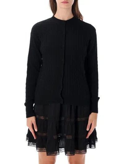Gimaguas Rina Cable-knit Cardigan In Black