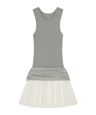Gimaguas Round-neck Sleeveless Dress In Gray