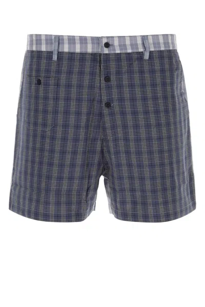 Gimaguas Ruben Check Shorts For Men In Blue