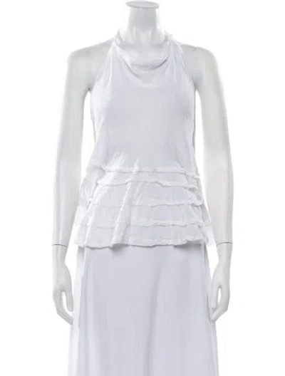 Pre-owned Gimaguas Ruffle Embellishment Nightgown In White