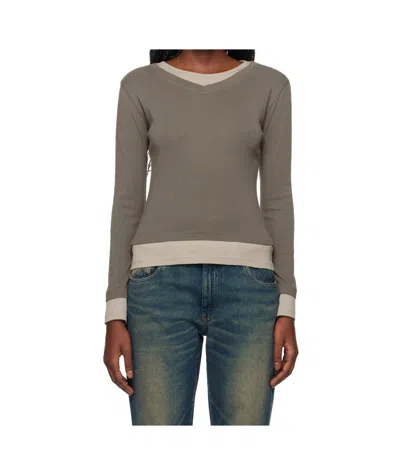 Gimaguas Gray & Taupe Sam T-shirt In Grey/light Grey
