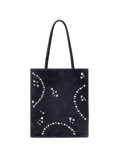 Gimaguas Sara Studded Suede Tote Bag In Blue