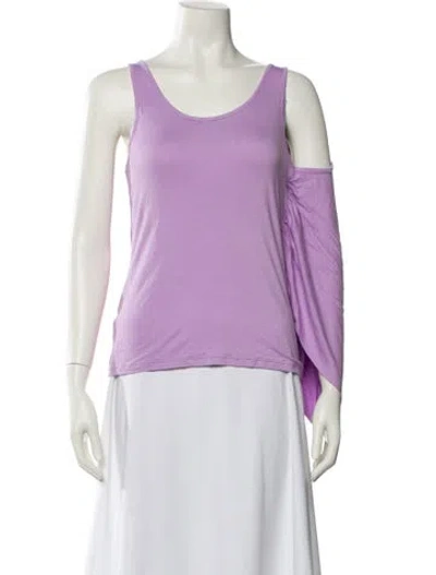 Pre-owned Gimaguas Scoop Neck Long Sleeve Tank Top W/ Tags In Purple