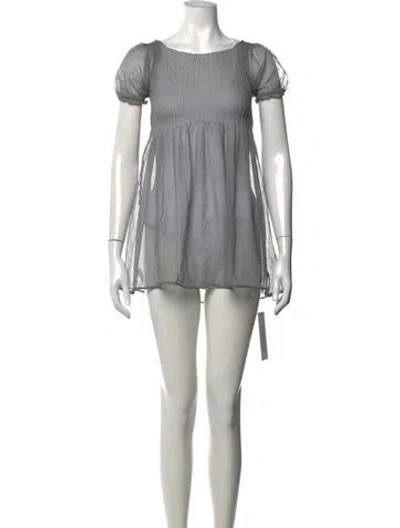 Pre-owned Gimaguas Scoop Neck Mini Dress In Neutrals