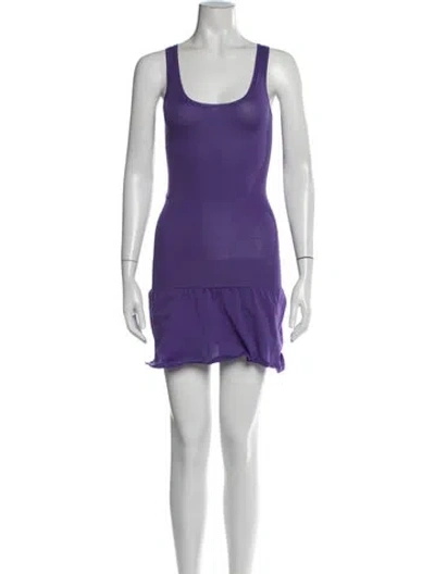 Pre-owned Gimaguas Scoop Neck Mini Dress W/ Tags In Purple