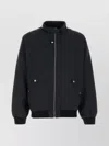 Gimaguas Scott Bomber Jacket With Ribbed Cuffs And Hem In Black
