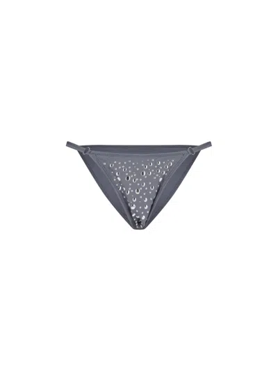 Gimaguas Sculpted Bikini Bottom For Women In Grey