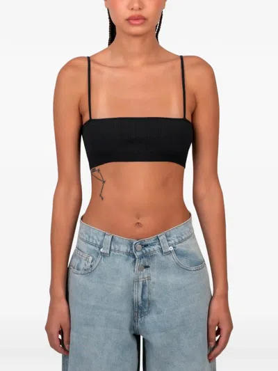 Gimaguas Selina Ribbed Top In Black