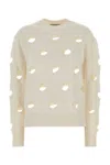 Gimaguas Ivory Wool Blend Dots Sweater In Neutral