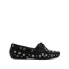 Gimaguas Eyelets Lace-up Loafers In Black