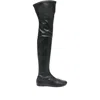 Gimaguas Round-toe Over-the-knee Boots In Black